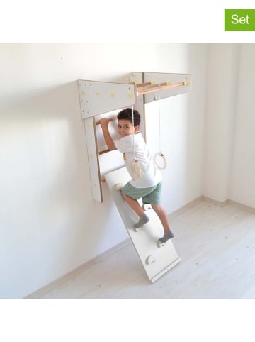 Woody Kids Wandklimset lichtbruin/wit - vanaf 3 jaar