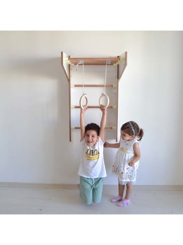 Woody Kids Wandklimset lichtbruin/wit - vanaf 3 jaar