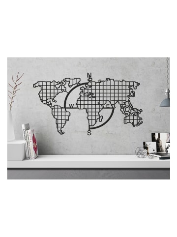 hippodino Wanddekor in Schwarz - (B)100 x (H)57 cm