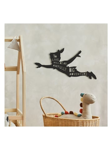 hippodino Wanddekor in Schwarz - (B)50 x (H)25 cm