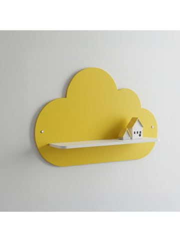 Woody Kids Wandmeubel geel/wit - (B) 33 x (H) 25 x (D) 10 cm