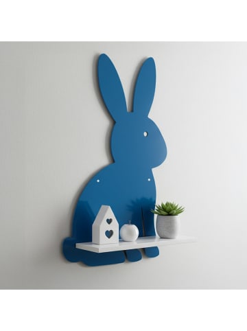 Woody Kids Wandregal in Blau/ Weiß - (B) 25 x (H) 33 x (T) 10 cm