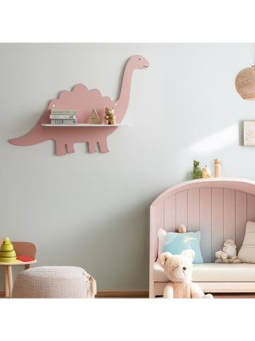 Woody Kids Wandregal in Rosa/ Weiß - (B) 33 x (H) 25 x (T) 10 cm