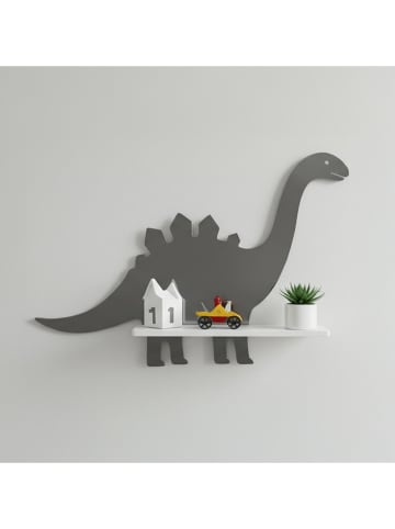 Woody Kids Wandmeubel zilverkleurig/wit - (B) 33 x (H) 25 x (D) 10 cm