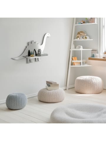 Woody Kids Wandregal in Silber/ Weiß - (B) 33 x (H) 25 x (T) 10 cm