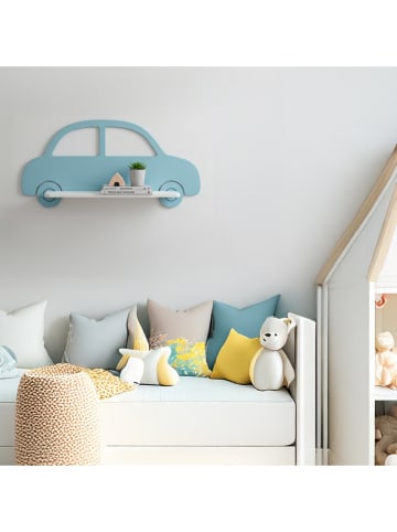 Woody Kids Wandmeubel lichtblauw/wit - (B) 33 x (H) 25 x (D) 10 cm