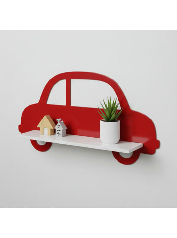 Woody Kids Regał ścienny w kolorze biało-czerwonym -  33 x 25 x 10 cm