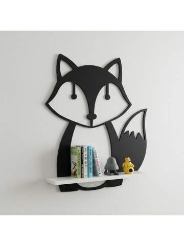 Woody Kids Wandmeubel zwart/wit - (B) 33 x (H) 35 x (D) 10 cm