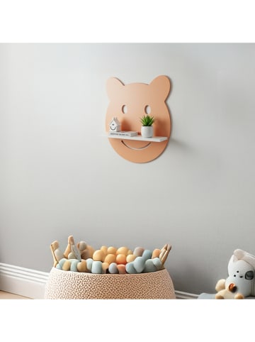 Woody Kids Regał ścienny w kolorze biało-pomarańczowym - 33 x 35 x 10 cm