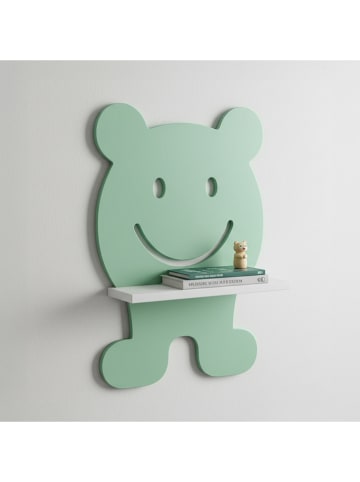 Woody Kids Wandmeubel mintgroen/wit - (B) 33 x (H) 35 x (D) 10 cm