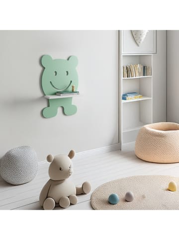Woody Kids Wandregal in Mint/ Weiß - (B) 33 x (H) 35 x (T) 10 cm