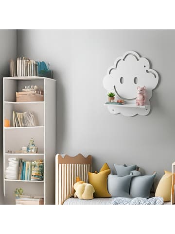 Woody Kids Wandregal in Weiß - (B) 33 x (H) 35 x (T) 10 cm