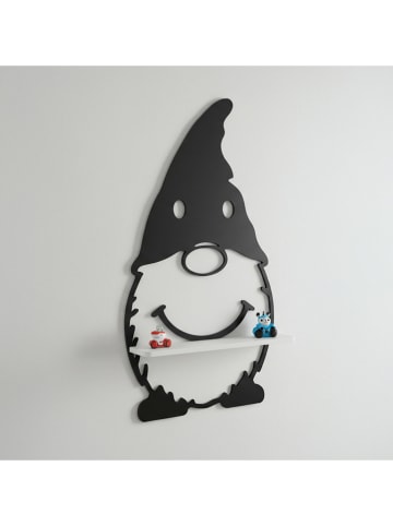 Woody Kids Regał ścienny w kolorze czarno-białym - 25 x 33 x 10 cm