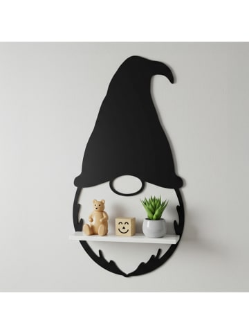 Woody Kids Wandregal in Schwarz/ Weiß - (B) 25 x (H) 33 x (T) 10 cm