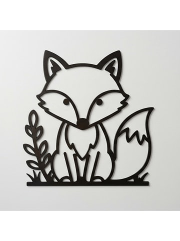 Woody Kids Dekoracja ścienna w kolorze czarnym - 33 x 33 cm