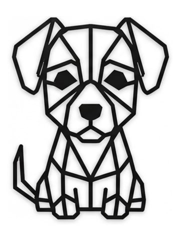 Woody Kids Dekoracja ścienna w kolorze czarnym - 33 x 25 cm