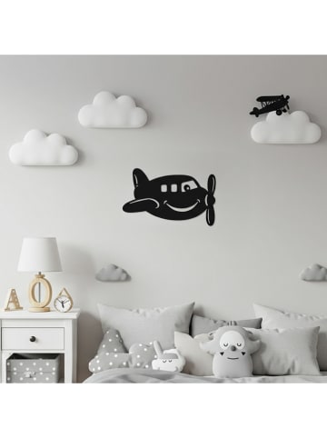 Woody Kids Wanddekoration in Schwarz - (B)33 x (H)20 cm