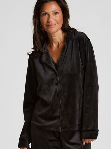 Hunkemöller Pyjama-Oberteil in Schwarz