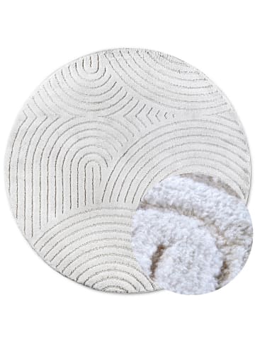 Elle Decoration Kurzflor-Teppich ''Panglao'' in Weiß