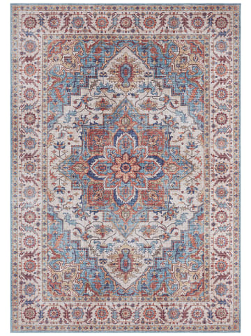 Nouristan Geweven tapijt "Anthea" blauw/rood