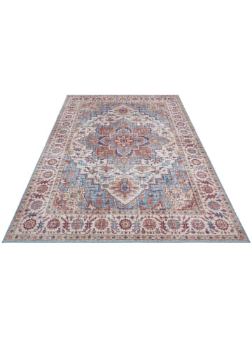 Nouristan Geweven tapijt "Anthea" blauw/rood