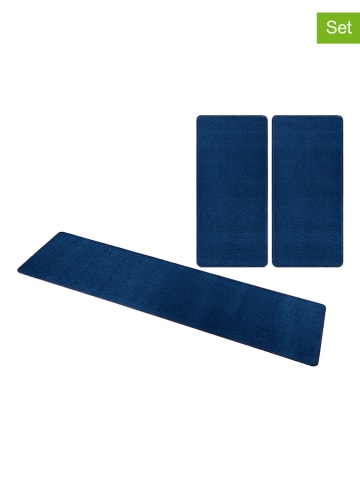 Hanse Home 3-delige set: bedomrandingen in donkerblauw