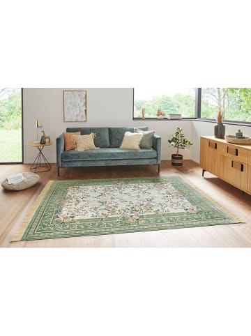 Nouristan Dywan tkany "Antik Flowers" w kolorze kremowo-zielonym