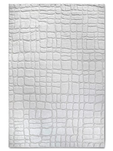 Elle Decoration Hochflor-Teppich "Artistique" in Weiß/ Creme