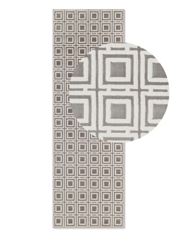 Elle Decoration Kurzflor-Teppich "Perles" in Grau/ Creme