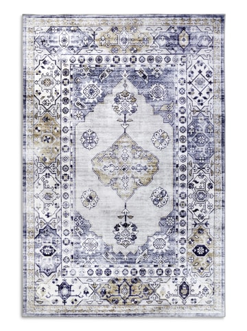 freundin HOME COLLECTION Kurzflor-Teppich "Asya" in Blau/ Gold