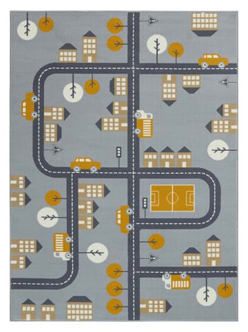 Hanse Home Kurzflor-Teppich "Town" in Hellgrau/ Senf