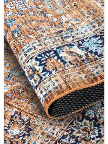 Hanse Home Laagpolig tapijt "Asya" koperkleurig/blauw