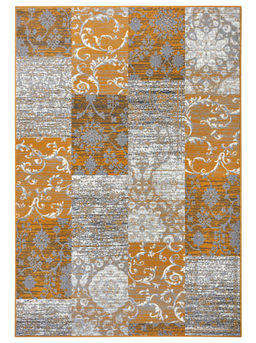 Hanse Home Laagpolig tapijt "Bloques" mosterdgeel/lichtgrijs