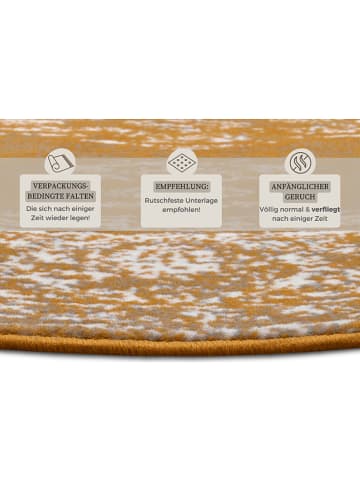 Hanse Home Laagpolig tapijt "Méridional" mosterdgeel