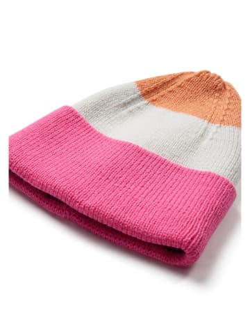 LEGO Czapka beanie "Agan" w kolorze różowo-biało-pomarańczowym