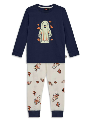 LEGO Pyjama "Agan" in Dunkelblau/ Creme