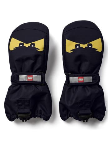 LEGO Ski-/ Snowboardfäustlinge "Agan" in Schwarz