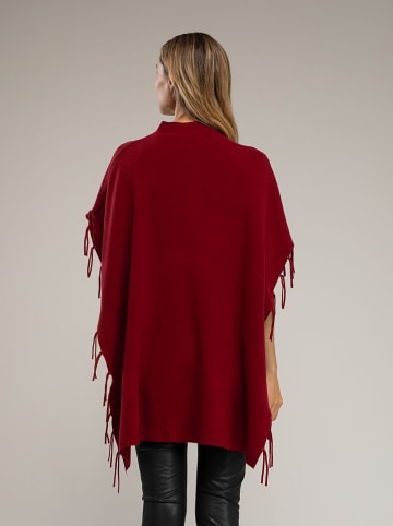 Tantra Ponczo w kolorze bordowym
