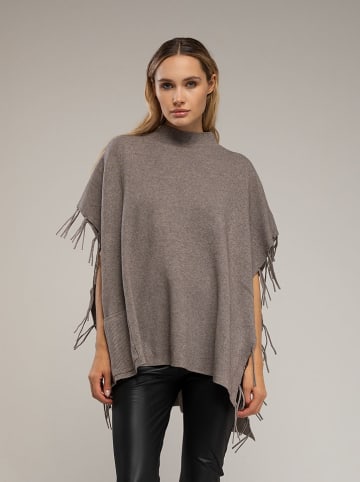 Tantra Ponczo w kolorze szarym