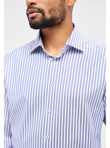 Eterna Blouse - modern fit - blauw/wit