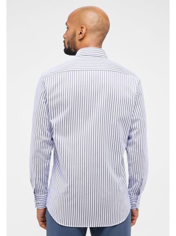 Eterna Blouse - modern fit - blauw/wit