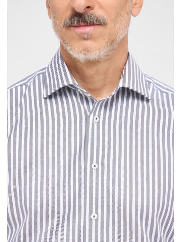 Eterna Hemd - Slim fit - in Grau/ Weiß
