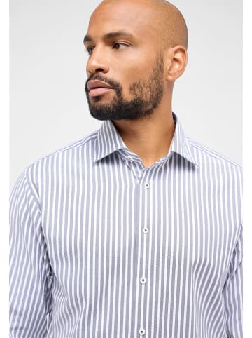 Eterna Blouse - modern fit - wit/grijs