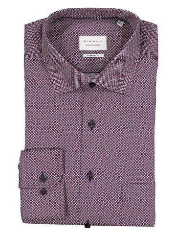 Eterna Blouse - comfort fit - donkerblauw/roze