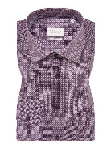 Eterna Blouse - modern fit - bordeaux/blauw