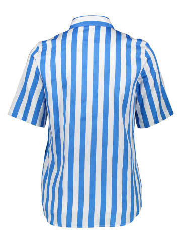 Eterna Blouse - regular fit - blauw/wit