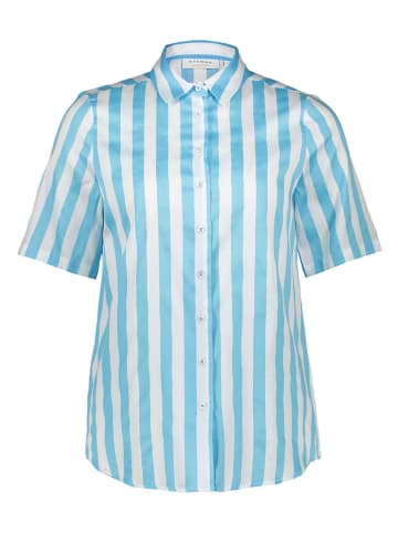 Eterna Blouse - regular fit - turquoise/wit