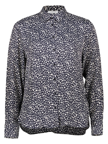 Eterna Blouse donkerblauw/wit