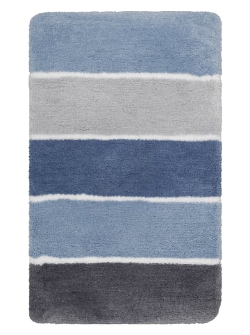 Homie Living Hoogpolige badmat "Rio Marina" blauw/grijs