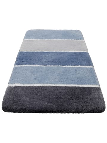 Homie Living Hochflor-Badvorleger "Rio Marina" in Blau/ Grau